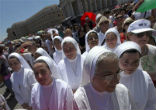 Pope Francis waving during the Angelus address. Image of Pope Francis waving during the Angelus address.