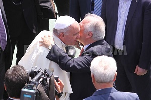 Pope Francis took a trip to Caserta, Italy on Monday, June 28, 2014. He visited with a friend named Giovanni Traettino who pastors an evangelical, charismatic/Pentecostal protestant Church. Pope Francis took a trip to Caserta, Italy on Monday, June 28, 2014. He visited with a friend named Giovanni Traettino who pastors an evangelical, charismatic/Pentecostal protestant Church.