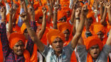 Pro-Hindu nationalist groups have taken part in constant violence against Christians, which resulted in seven deaths in 2013. Image of Pro-Hindu nationalist groups have taken part in constant violence against Christians, which resulted in seven deaths in 2013.