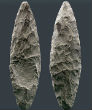 This flint tool, found with remains of a mastodon, suggests that humans are much older in North America than originally thought. Image of This flint tool, found with remains of a mastodon, suggests that humans are much older in North America than originally thought.