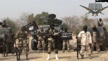 An image of Boko Haram gunmen taken from a video filmed by the terrorist group. Image of An image of Boko Haram gunmen taken from a video filmed by the terrorist group.