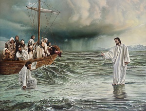 We live our lives now in Jesus Christ and we are at home in the Boat of the Church. We can always find Him in the fourth watch of the night, if we choose to respond in faith. When we turn our faith into a verb, we too get our sea legs, as they say in the nautical culture. We also learn a new way of living - and of loving. Fear simply becomes a field of choice, an occasion for trust. Even in the fourth watch of the night, there is a bridge between fear and freedom, it passes through Jesus who tells all who will fix their eyes upon Him - Take Courage; it is I; Be Not Afraid. We live our lives now in Jesus Christ and we are at home in the Boat of the Church. We can always find Him in the fourth watch of the night, if we choose to respond in faith. When we turn our faith into a verb, we too get our sea legs, as they say in the nautical culture. We also learn a new way of living - and of loving. Fear simply becomes a field of choice, an occasion for trust. Even in the fourth watch of the night, there is a bridge between fear and freedom, it passes through Jesus who tells all who will fix their eyes upon Him - Take Courage; it is I; Be Not Afraid.