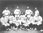 A photo of the 19th-century Boston Red Stockings team. Image of A photo of the 19th-century Boston Red Stockings team.