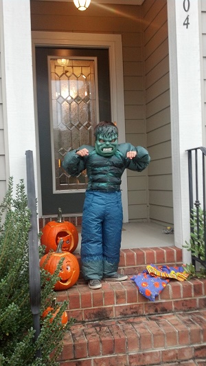 My grandson Noah dressed up as the Incredible Hulk My grandson Noah dressed up as the Incredible Hulk