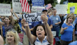 Supporters of the Texas anti-abortion bill which was passed back in July 2013. Image of Supporters of the Texas anti-abortion bill which was passed back in July 2013.