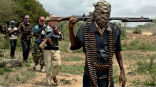Fighters from Boko Haram, an anti-west, Islamist terrorist organization. Image of Fighters from Boko Haram, an anti-west, Islamist terrorist organization.
