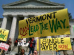 Vermont's governor announced that a planned universal healthcare program for the state has been cancelled because the massive tax hikes would devastate the state's economy. Image of Vermont's governor announced that a planned universal healthcare program for the state has been cancelled because the massive tax hikes would devastate the state's economy.