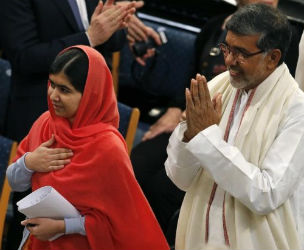 Both Malala Yousafzai, from Pakistan and Kailash Satyarthi, from India accepted their Nobel Peace Prizes in Norway. Both Malala Yousafzai, from Pakistan and Kailash Satyarthi, from India accepted their Nobel Peace Prizes in Norway.