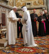Pope Francis meets with a Saudi diplomat. Image of Pope Francis meets with a Saudi diplomat.