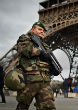 French military protects sensitive areas throughout France, including Jewish schools and the Eiffel Tower. Image of French military protects sensitive areas throughout France, including Jewish schools and the Eiffel Tower.