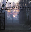 The gates of the Auschwitz death camp, which in English say Image of The gates of the Auschwitz death camp, which in English say