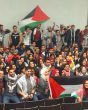 Pro-Palestinian students celebrate their Image of Pro-Palestinian students celebrate their