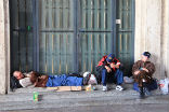 The homeless are now being welcomed into the Vatican and are sleeping there overnight in sleeping bags donated by Pope Francis. Image of The homeless are now being welcomed into the Vatican and are sleeping there overnight in sleeping bags donated by Pope Francis.