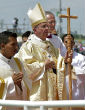 Pope Francis at his open air mass in Samanes Park in Guayaquil, Ecuador. Image of Pope Francis at his open air mass in Samanes Park in Guayaquil, Ecuador.