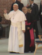 Image of Pope Francis delivered an official address at Independence Mall.