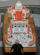 Reverend Bob Simon with his LEGO Vatican (AP). Image of Reverend Bob Simon with his LEGO Vatican (AP).