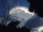 Beautiful display of cloud iridescence. Image of Beautiful display of cloud iridescence.