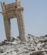 All that remains of the ancient Temple of Bel after ISIS' attack. Image of All that remains of the ancient Temple of Bel after ISIS' attack.
