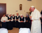 Pope Francis meets with the Little Sisters of the Poor (Little Sisters of the Poor). Image of Pope Francis meets with the Little Sisters of the Poor (Little Sisters of the Poor).