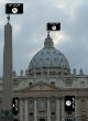 ISIS released a poorly-photoshopped image of their flag flying atop the Vatican. Image of ISIS released a poorly-photoshopped image of their flag flying atop the Vatican.
