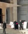 Pope Francis tumbled in front of onlookers. Image of Pope Francis tumbled in front of onlookers.