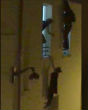 An unnamed pregnant woman hung on the ledge of a window and was saved from falling to her death (Daniel PSenny/Le Monde). Image of An unnamed pregnant woman hung on the ledge of a window and was saved from falling to her death (Daniel PSenny/Le Monde).