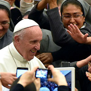 'If you get an urge to say something against a brother or a sister, to drop a gossip bomb, bite your tongue! Hard!' the Pope declared (EPA). 'If you get an urge to say something against a brother or a sister, to drop a gossip bomb, bite your tongue! Hard!' the Pope declared (EPA).