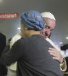 Girl brings tears to everyone's eyes as she sings to the Holy Father (Reuters). Image of Girl brings tears to everyone's eyes as she sings to the Holy Father (Reuters).