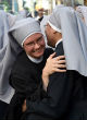The Little Sisters continue their Supreme Court case (AFP). Image of The Little Sisters continue their Supreme Court case (AFP).