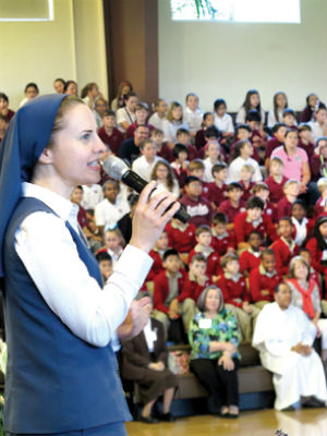 Fifth-graders learn what vocations are and what they entail (ClarionHerald). Fifth-graders learn what vocations are and what they entail (ClarionHerald).