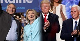 Tim Kaine,Hillary Clinton,Donald Trump,Mike Pence Image of Tim Kaine,Hillary Clinton,Donald Trump,Mike Pence