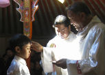 Mongolia gets its first native priest. Image of Mongolia gets its first native priest.