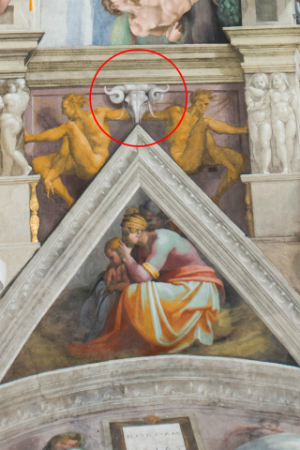Scholars think this ram's head symbolizes the female anatomy. Scholars think this ram's head symbolizes the female anatomy.