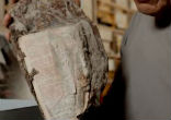 Bible fused to steel found in 9/11 debris. Image of Bible fused to steel found in 9/11 debris.