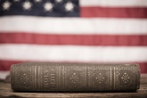 American Flag and Bible Image of American Flag and Bible