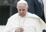 Pope Francis spoke against vanity. Image of Pope Francis spoke against vanity.