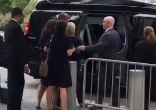 Hillary Clinton faints at 9/11 memorial in New York. Image of Hillary Clinton faints at 9/11 memorial in New York.