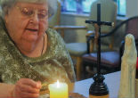 Agnes Imdieke lit a prayer candle every day for 27-years. Image of Agnes Imdieke lit a prayer candle every day for 27-years.