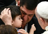 Pope Francis welcomed victims of Nice attack. Image of Pope Francis welcomed victims of Nice attack.
