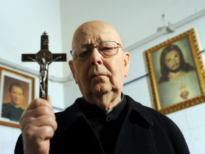 Father Gabriele Amorth is a trained exorcist. Father Gabriele Amorth is a trained exorcist.
