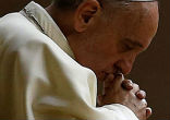 Pope Francis calls us to pray. Image of Pope Francis calls us to pray.