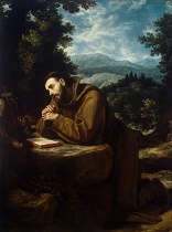 Francis of Assisi in prayer Image of Francis of Assisi in prayer