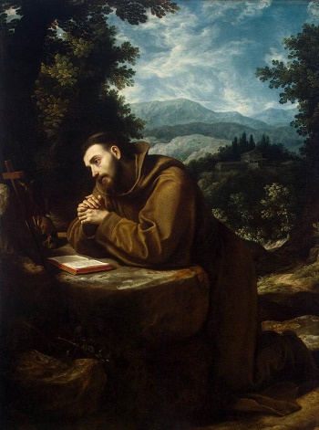 Francis of Assisi in prayer Francis of Assisi in prayer