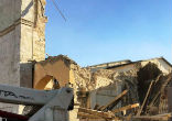 Basilica of St. Benedict was hit hard by the earthquake that shook Italy. Image of Basilica of St. Benedict was hit hard by the earthquake that shook Italy.
