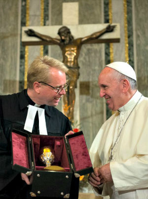 Catholics and Lutherans come together to promote unity. Catholics and Lutherans come together to promote unity.