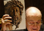 A wooden crucifix from the 14th century has been Image of A wooden crucifix from the 14th century has been