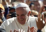 Pope Francis praises Latinos. Image of Pope Francis praises Latinos.