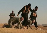 The soldiers were walked like dogs to their execution site. Image of The soldiers were walked like dogs to their execution site.