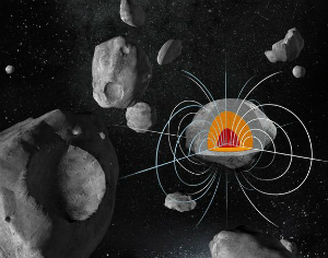 Asteroid Psyche is thought to be composed of precious metals. Asteroid Psyche is thought to be composed of precious metals.