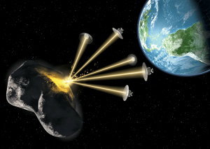Plans to deflect an asteroid include using lasers, mirrors, and solar sails to change its orbit. Plans to deflect an asteroid include using lasers, mirrors, and solar sails to change its orbit.